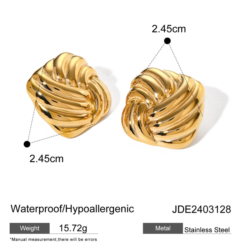 Uworld Minimalist Bold Knot Stud Earrings Thread Ear studs Everyday Statement Earrings  Minimalist Jewelry Gift For Her