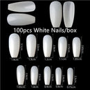 Fake Nails 100PCS Claw Shape Full Cover Wearable DisassemblyGlossy Pure White Red Orange Natural False Nails Tips