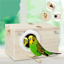 Wooden Bird Breeding Box Budgie Parrot Lovebirds Finch Nest Security Cage Nesting House Bird supplies