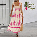 Summer Holiday Dress Women Casual Sleeveless A-Line Party Long Dress Boho Casual Sleeveless Party Dress 2024