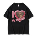 I Love My Boyfriend Leon S Kennedy Graphic T-shirt Women's Harajuku Cool Fashion T-shirt Women's Extra Large T-shirt