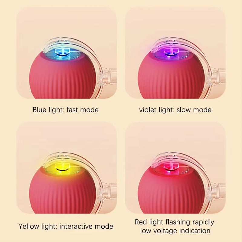 Interactive Cat Toys Ball Auto Electric Rolling Ball Toys for Cats/Kitty Pets Smart Automatic Teaser USB Rechargeable