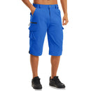 MAGCOMSEN Summer Men's Shorts Quick-drying Lightweight with 7 Pockets Waterproof 3/4 Shorts for Fishing Hiking