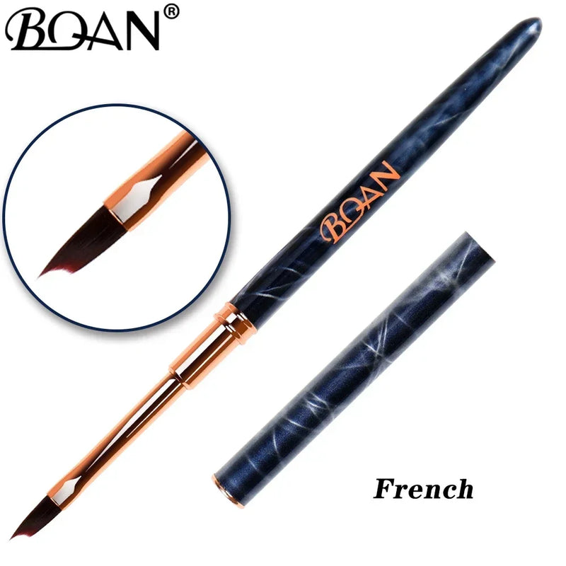 1pcs Marbled Nail Brush Gel Brush For Manicure Acrylic UV Gel Extension Pen Nail Polish Painting Drawing Brush Liner Nail Brush