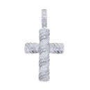 New Iced Out Bling CZ Letter Cross Pendant Necklace Various Design 5A Zircon Two Tone Color Badge Charm Men's Hip Hop Jewelry
