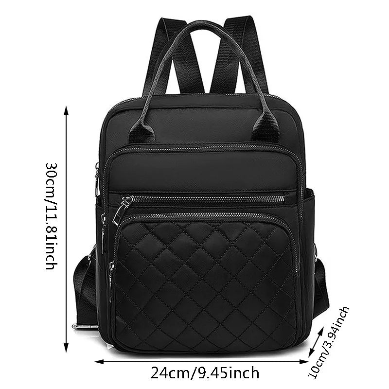 Women Backpack 2023 Travel Casual Waterproof Women's Shoulder Bags Female Large Capacity Oxford Rucksack Black Purse