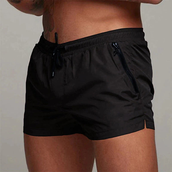 Men's Shorts Outdoor Running Pocket Drawstring Design Elastic Waist Solid Color Comfortable Breathable Shorts Summer