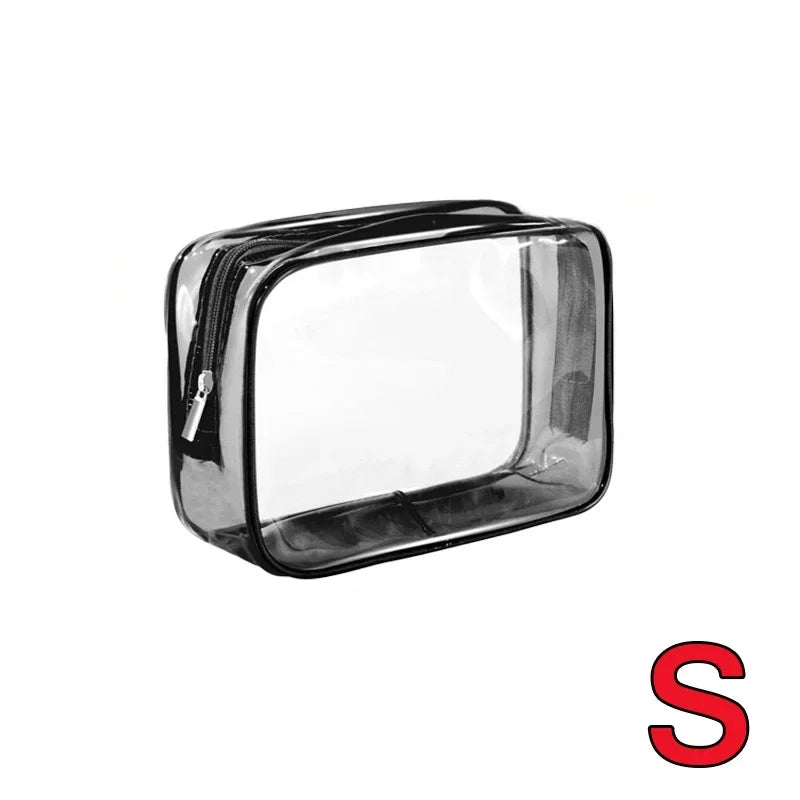 Transparent Cosmetic Bag PVC Women Zipper Clear Makeup Bags Beauty Case Travel Make Up Organizer Storage Bath Toiletry Wash Bag