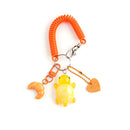 Creative Candy Color Flower Heart Pendant Keychain Cute Small Flower Key Ring Bag Pendant Accessories Luminous Turtle Pendant
