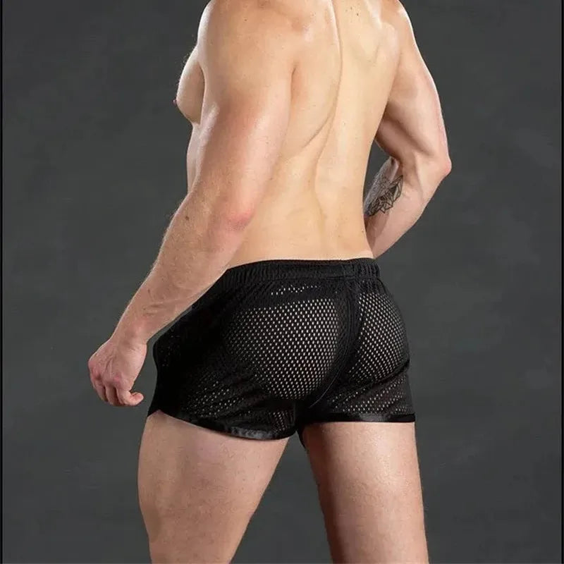 2024 Summer Mens Sport Running Shorts Quick Dry grid Workout Short Pants Men Breathable Sweatpants Training Swim Beach Shorts