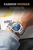 Classic Retro Brand Men Watch Business Steel Belt Calendar Luminous Waterproof Square Male Clock Fashion Quartz Watches gift