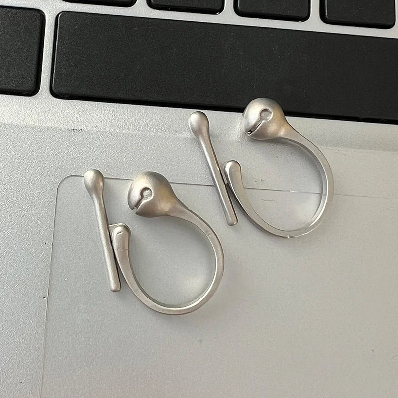 Creative Design Decompression Movable Knock Knock Anxiety Ring for Men Women Cute Stress Relief Fidget Ring Fashion Jewelry Gift