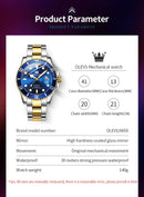 OLEVS Men Automatic Watch Luxury Diving Watch Waterproof Luminous Stainless steel Business Mechanical Watch for Men reloj hombre