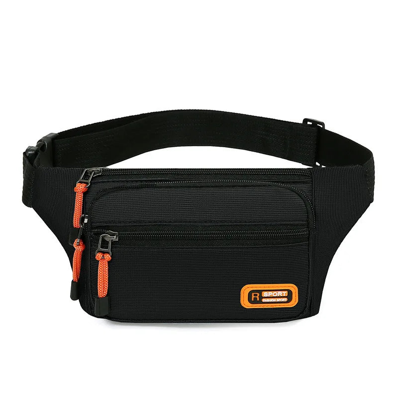 Waterproof Men Waist Bag Fanny Pack Fashion Running Chest Bag Unisex Sling Crossbody Bag Casual Hip Belt Bag Men Waist Packs