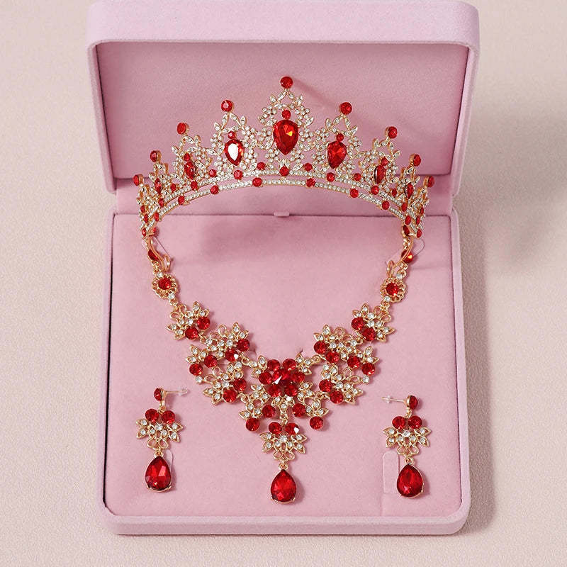 Bride Crown 3-piece Set of Artificial Crystal Sweet Birthday