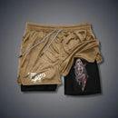 2024Berserk Men's Sports Shorts 2 in 1, Quick-drying Running Shorts, Gym and Fitness Training Double-layer Shorts for Men