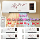 2-in-1 Air Conditioning Fan 1800W Wall Mounted 16-40 Degrees Adjustable Electric Home Heater for Dormitory/Bedroom AU/US/UK/EU P