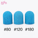 5/10/20pcs 13*19mm Nail Sanding Caps Nail Drill Bit Sanding Bands for Gel Remover Pedicure Caps Nail Polishing Manicure Tools