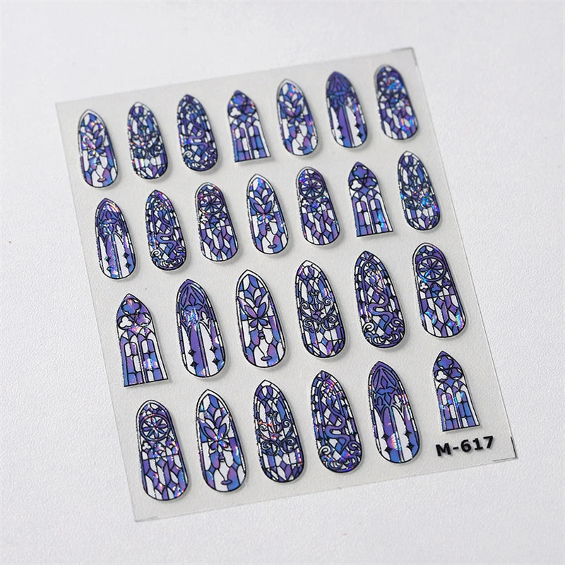 1 pc 5D Embroidery Bee Nail Art Sticker Embossed Butterfly Insect Nail Sticker High Quality Nail Art Design Decoration Sticker