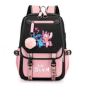 Disney Lilo Stitch Backpacks Teenager USB Charging Laptop Backpack Women Men Rucksack Travel Bag Mochila