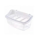 Parrot Feeder Drinker Bird Food Box Hanging Bowl Transparent Anti-Spill Water Tank Cage Bird Supplies Pet Plastic Food Container