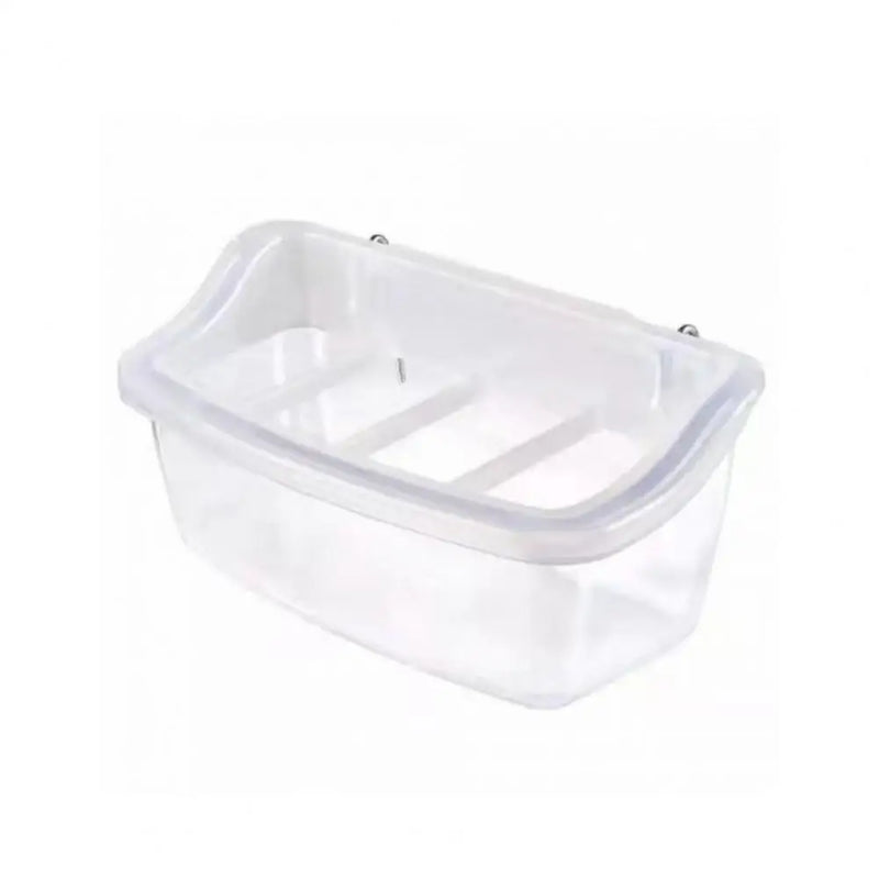 Parrot Feeder Drinker Bird Food Box Hanging Bowl Transparent Anti-Spill Water Tank Cage Bird Supplies Pet Plastic Food Container