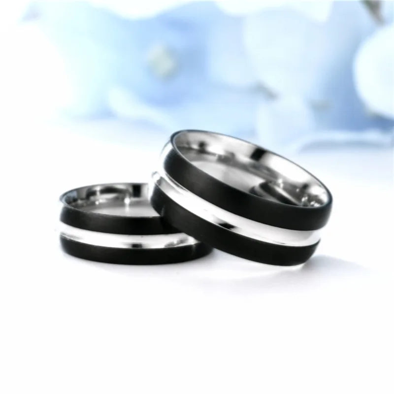 SOHOT  Titanium Steel Variety Couple Ring Jewelry For Lovers' And Unisex Punk Fashion Simple Travel Wedding Party Gift Wholesale