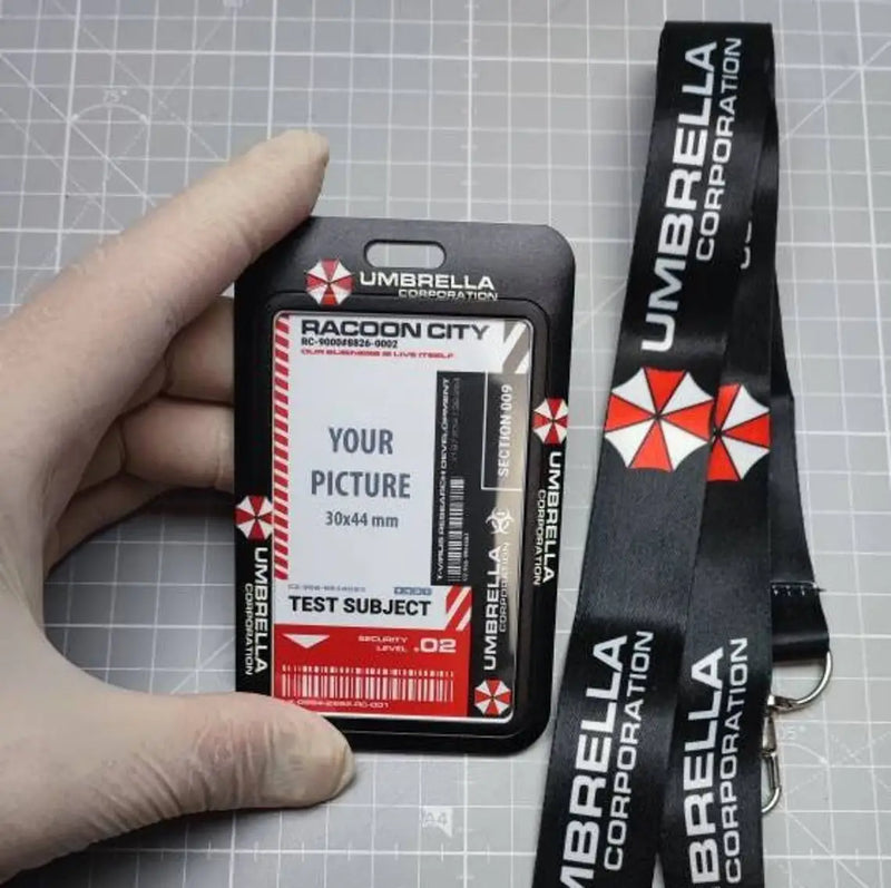 Double Sides Umbrella Lanyard & Card Holder By Umbrella Corporation Neck Strap Card ID Holders with Employee information card