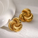 PRISCA | Designer Water Drop Earrings Women Stainless Steel 18K Gold Sweatshirts Fashion Gift 2024