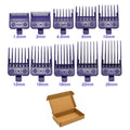 Professional electric hair clipper comb 10PC Purple Limit Comb Suitable for M10, R77F, 2020C, KULILANG, WMARK, BRCILIP Barbers ﻿