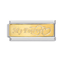 GEMOSA New Personalized Signature Words Italian Charms Link Fit 9mm Stainless Steel Bracelet Making DIY Jewelry for Women Men