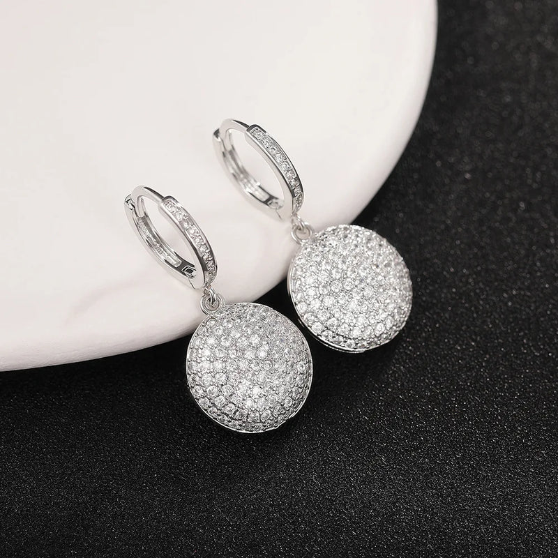 2024 New Bride Engagement Wedding Jewelry Elegant Shiny Mosan Diamond Beautiful Gift Milan Girl Fashion Pendant Earrings