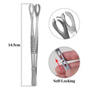 1pc Surgical Steel Tweezers for Catch Bar Grasp Clamp Plier Professional Clip Hold Pole Balls Forceps Body Piercing Jewelry Tool
