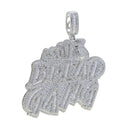 New Iced Out Bling CZ Letter Cross Pendant Necklace Various Design 5A Zircon Two Tone Color Badge Charm Men's Hip Hop Jewelry