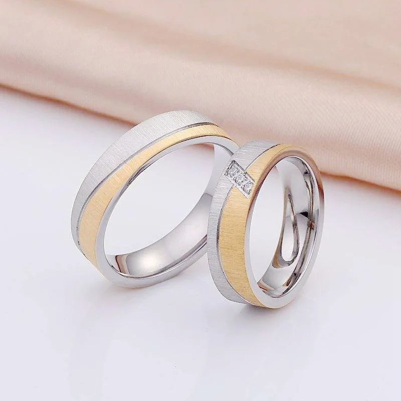 SOHOT  Titanium Steel Variety Couple Ring Jewelry For Lovers' And Unisex Punk Fashion Simple Travel Wedding Party Gift Wholesale
