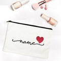 Personalized Makeup Bag Bridesmaid Maid of Honor Holiday Wedding Bachelorette Party Gifts Canvas Monogram Cosmetic Zipper Pouch