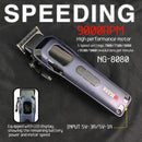 WMARK NG-8080 BK-BL1T Professional Hair Clipper Trimmer 9000/7800RPM DLC Blade LED Display Men's Haircut Machine With Base