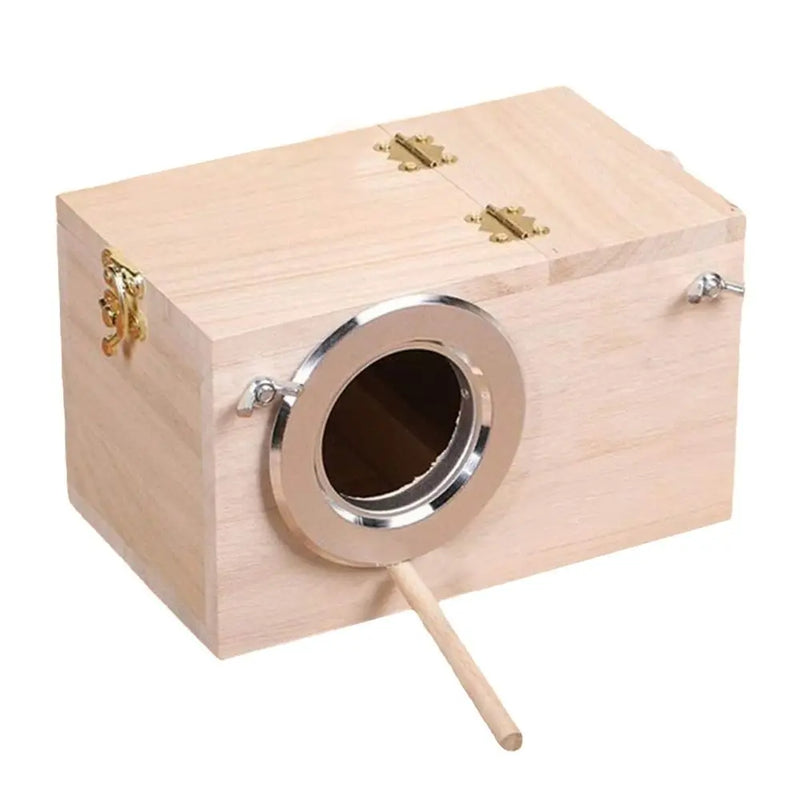 Wooden Bird Breeding Box Budgie Parrot Lovebirds Finch Nest Security Cage Nesting House Bird supplies