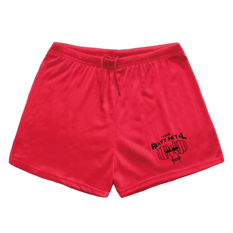 Men's summer cool personalized dumbbell print pattern gym fitness jogging beach leisure comfortable refreshing sports shorts