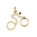 Fashion Cat Horseshoe Copper CZ Cycling Charm Wholesale Bear Butterfly Racket Pendant For Bracelet Necklace Making