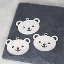 Cute Cat Moon Bear Deer DIY Tassels Earrings Stainless Steel Pendant For Jewelry Making Insect Charms Snake Necklace Accessory