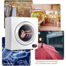 3.5 Cu Ft Compact Laundry Dryer 3 Front Load Stainless Steel Clothes Dryers with Exhaust Pipe Portable Dryer