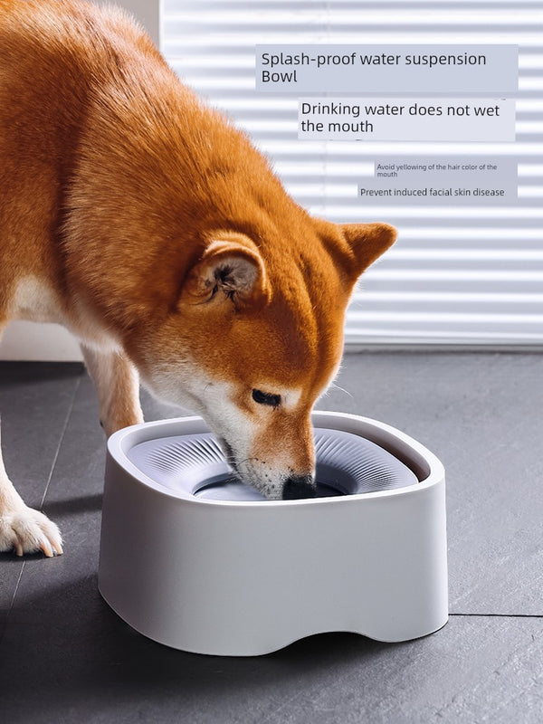 Mouth Wet-Proof Drinking Water Handy Gadget Bichon Dedicated Suspension Dog Bowl