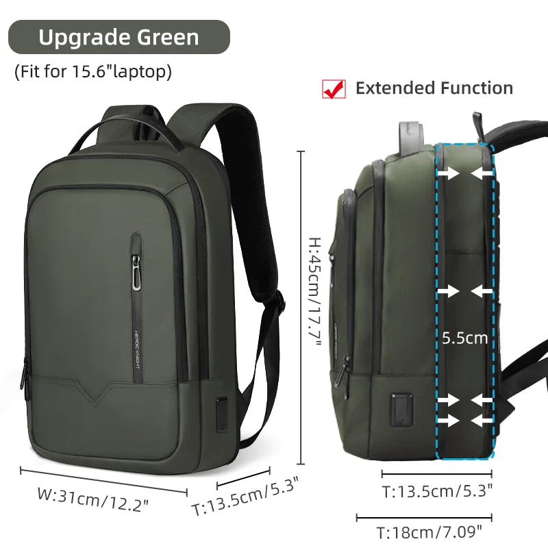 Heroic Knight Slim Man Laptop Backpack Waterproof School Bag With USB Charging For Boys Teenagers Luxury Backpack Men On Work
