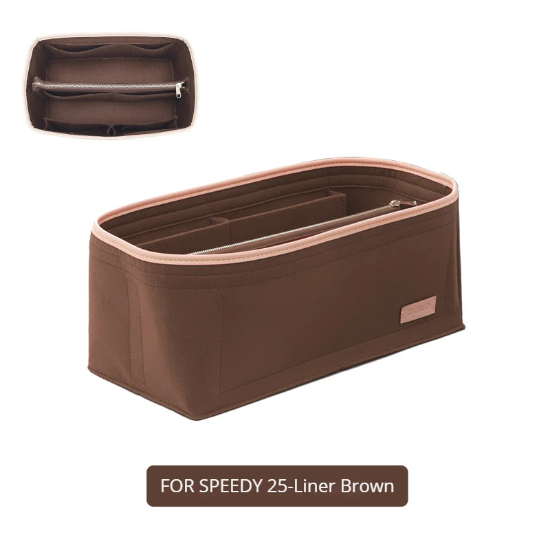 HAVREDELUXE Bag Organizer For Speedy 25 30 Felt Inner Bag Support Shape Easy Storage Handbag Insert Organizer with Pockets