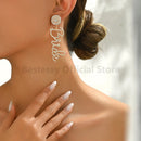Pendientes largos con diseño de letras, nuevos y románticos, de moda, para mujer, de lujo, para novias, bodas y fiestas.