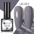 UR SUGAR - Esmalte de uñas en gel semipermanente rosa nude con purpurina, color sólido, 7,5 ml, para manicura semipermanente UV LED