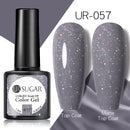 UR SUGAR - Esmalte de uñas en gel semipermanente rosa nude con purpurina, color sólido, 7,5 ml, para manicura semipermanente UV LED