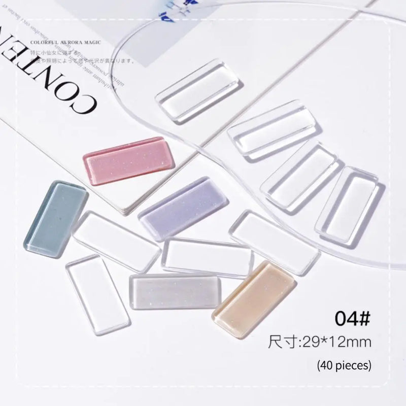 120/40/1pc Solid Glass Color Nail Art Display Board Tips Card Manicure Tools UV Gel Polish Palette Color Chart Nails Practicing