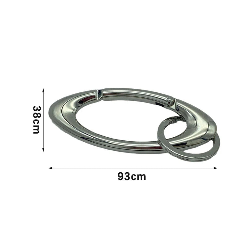 Fashion Women Men Metal Carabiner Multifunctional Keychain Oval Mountaineering Belt Buckle Accessories Key Ring Unisex